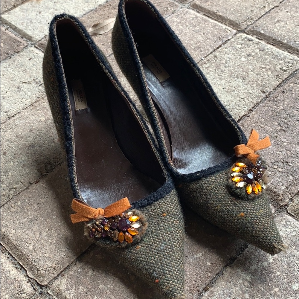 Prada heels Size EU 38 US 8,bottom needs a cobbler